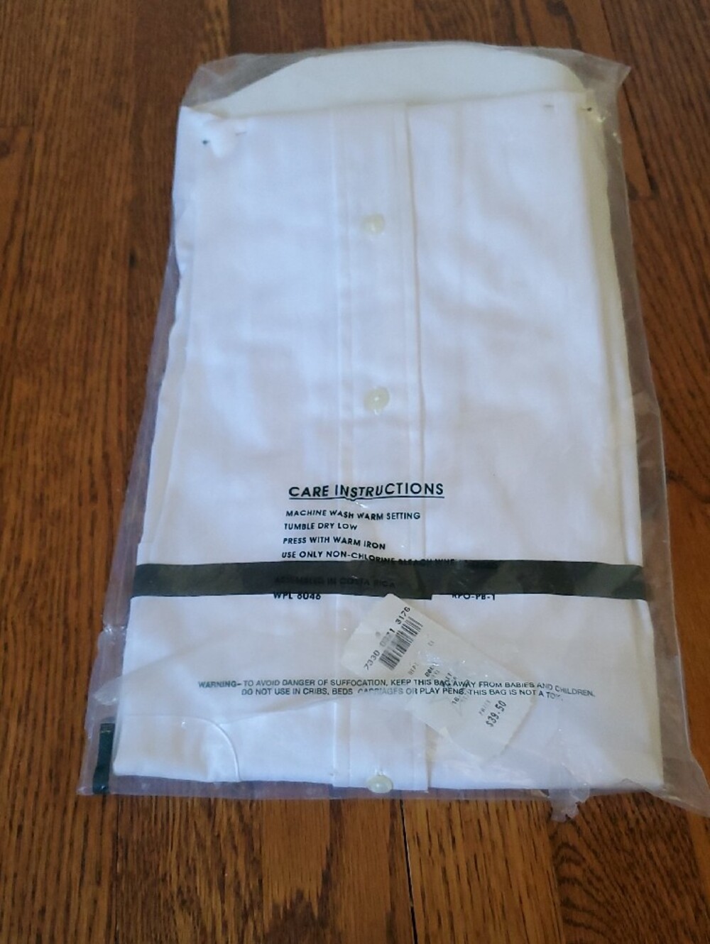 NWT Club Room White Men’s Dress Shirt - Tab Collar - Picture 3 of 4